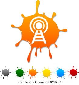 Icono de mancha de comunicación. Ilustración vectorial.