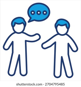 Ilustração do vetor de ícone azul de comunicação
