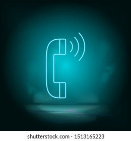 Communication blue neon vector icon. Simple element illustration from map and navigation concept. Communication blue neon vector icon. Real estate concept vector illustration.