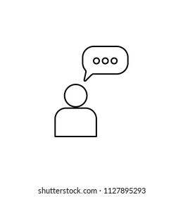 communication bobble icon. Element of sosial media network icon for mobile concept and web apps. Thin line communication bobble on white background