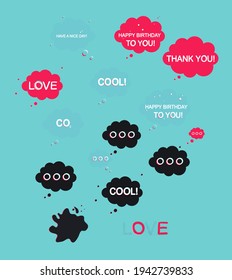 communication booble stock vector illustration set