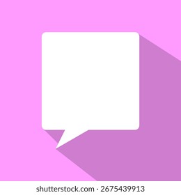 Icono de cuadro de comunicación. Burbuja de diálogo de discurso. Símbolo de mensaje de chat. Ilustración plana de Vector. EPS 10.