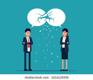Communication breakdown. Misunderstanding. Negotiation problems