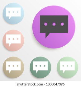 communication bubble badge color set. Simple glyph, flat vector of web icons for ui and ux, website or mobile application