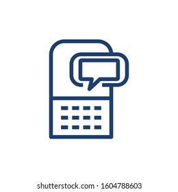 Communication bubble and cellphone design, Message discussion conversation talk and technology Vector illustration