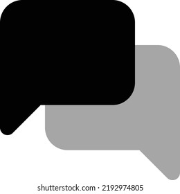 Communication bubble chat duotone bold icon
