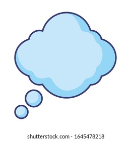 Diseño de burbujas de comunicación, conversación de conversación de mensajes y tecnología Ilustración de vectores