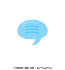 Communication bubble fill style icon design, Message discussion conversation talk and technology Vector illustration