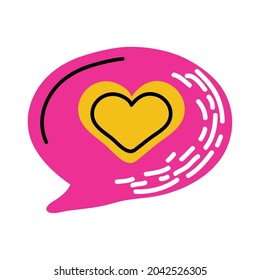 Burbuja de la comunicación con el corazón, discusión de mensajes