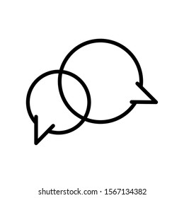 Communication bubble icon design, Message discussion conversation talk and technology Vector illustration