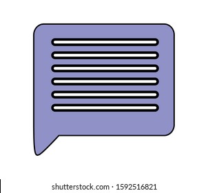 Communication bubble icon design, Message discussion conversation talk and technology Vector illustration