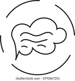 Communication bubble, icon illustration, vector on white background