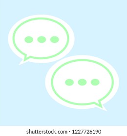 communication bubble icon on white background. chatting sign. flat style. speech bubbles icon for your web site design, logo, app, UI. message icon. communication concept.