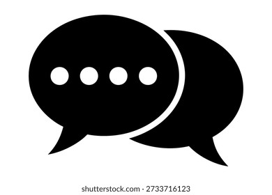 communication bubble icon representing dialogue and conversation and message