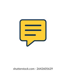Vetor de ícone de bolha de comunicação para design de interface do usuário, bate-papo social, discussão, resposta online e sistemas de feedback de aplicativos