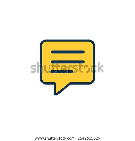 Communication bubble icon vector for UI UX design, social chat, discussion, online reply, and app feedback systems