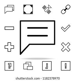 communication bubble icon. web icons universal set for web and mobile on white background