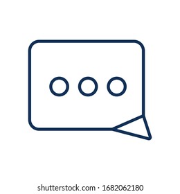 Communication bubble line style icon design, Message discussion conversation talk and technology Vector illustration