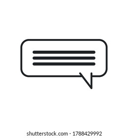 Communication bubble line style icon design, Message discussion conversation and chatting theme Vector illustration