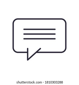 Diseño de iconos de estilo de línea de burbuja de comunicación, conversación de discusión de mensajes y tema de charla Ilustración del vector