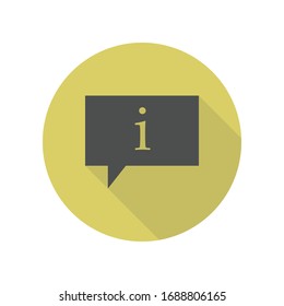 communication bubble long shadow icon. Simple glyph, flat vector of web icons for ui and ux, website or mobile application