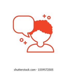 Communication bubble and man icon design, Message discussion conversation talk and technology Vector illustration