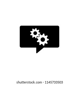 communication bubble and mechanism icon. Element of engineering icon. Premium quality graphic design icon. Signs and symbols collection icon for websites, web design, mobile app