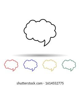 communication bubble multi color style icon. Simple thin line, outline vector of web icons for ui and ux, website or mobile application