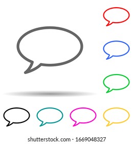 icono de estilo multicolor de burbuja de comunicación. Línea delgada simple, contorno vectorial de iconos web para ui y ux, sitio web o aplicación móvil