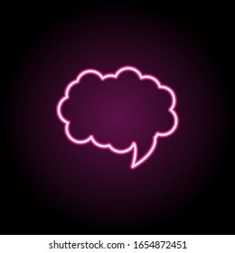 Communication bubble neon icon. Simple thin line, outline vector of web icons for ui and ux, website or mobile application