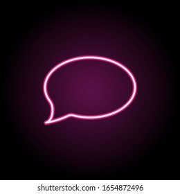 Communication bubble neon icon. Simple thin line, outline vector of web icons for ui and ux, website or mobile application
