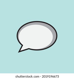 communication bubble on blue background
