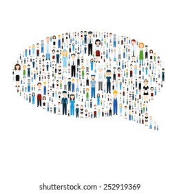 communication bubble with people