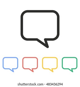 Communication bubble vector icon. Illustration isolated on white background for graphic and web design.