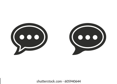 Communication bubble vector icon. Illustration isolated for graphic and web design.