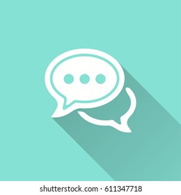 Communication bubble vector icon. Illustration isolated for graphic and web design.