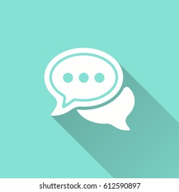 Communication bubble vector icon. Illustration isolated for graphic and web design.