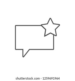 communication bubbles with an asterisk icon. Element of web for mobile concept and web apps icon. Thin line icon for website design and development, app development