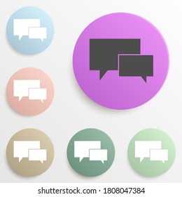 communication bubbles badge color set. Simple glyph, flat vector of web icons for ui and ux, website or mobile application