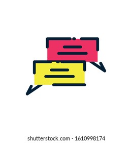Communication bubbles design, Message discussion conversation talk and technology Vector illustration