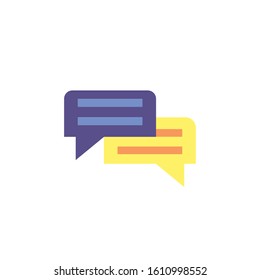 Communication bubbles design, Message discussion conversation talk and technology Vector illustration