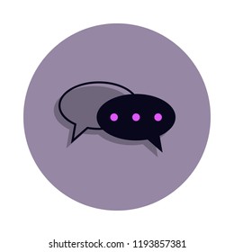 communication bubbles icon in badge style. One of web collection icon can be used for UI, UX