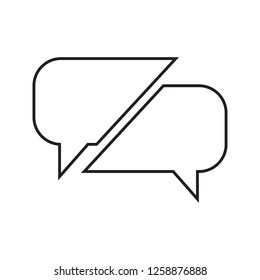 communication bubbles icon. Element of Conversation and Friendship for mobile concept and web apps icon. Thin line icon for website design and development, app development