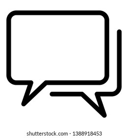 Communication bubbles icon. Outline communication bubbles vector icon for web design isolated on white background