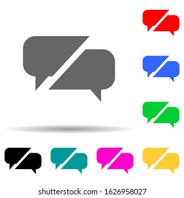 communication bubbles multi color style icon. Simple glyph, flat vector of conversation and friendship icons for ui and ux, website or mobile application