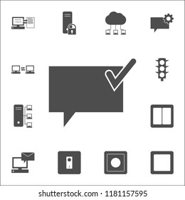 communication bubbles with a sign ok icon. web icons universal set for web and mobile