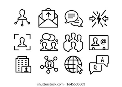 communication business icon vector design on white background 