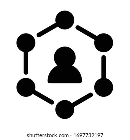 vector de icono de la red empresarial de comunicación