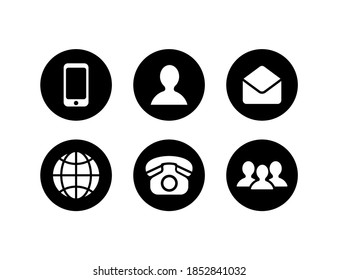 通信ボタンのアイコンセット お問い合わせアイコンシンボルパック のベクター画像素材 ロイヤリティフリー Shutterstock