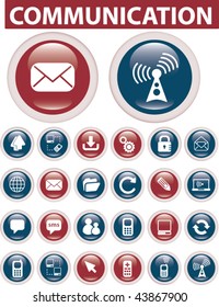communication buttons. vector
